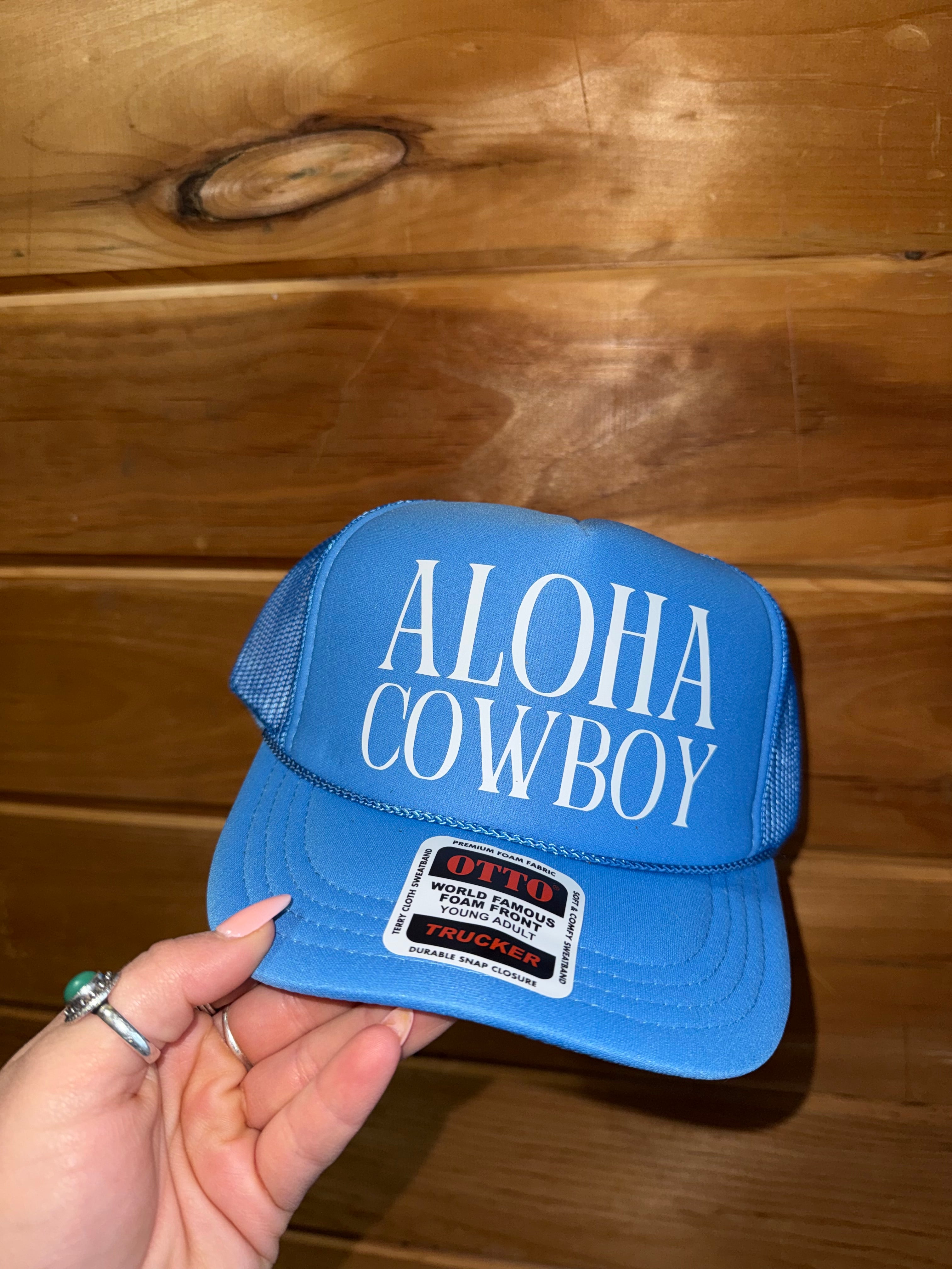 glamb Aloha Hawaii スカジャン ネイビー/アイボリー KEIKI ALOHA COWBOY TRUCKER – Aloha Cowboy Co.